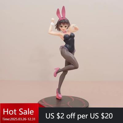 Anime Character Aki Tomoya Bunny Girl Megumi Kato Sexy Standing Posture Car Desktop Ornament Small Figurines & Miniatures