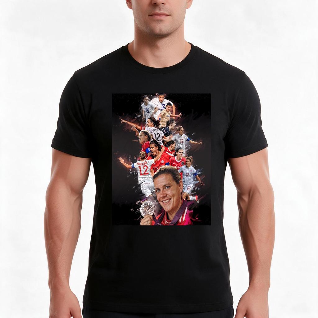 Christine Sinclair From University Of Portland To Portland Thorns Canwnt TShirt Summer Casual Cotton Tee Unisex Unisex Unisex