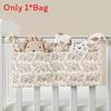 Baby Bedside Storage Bag With Double Pockets Made Of Cotton For Nursery Organization