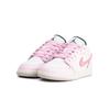 Jordan Air Jordan 1 Cushioning, Wear Resistant Low Top Vintage Basketball Shoes Unisex Pink White FQ7687-300(Team1106-)