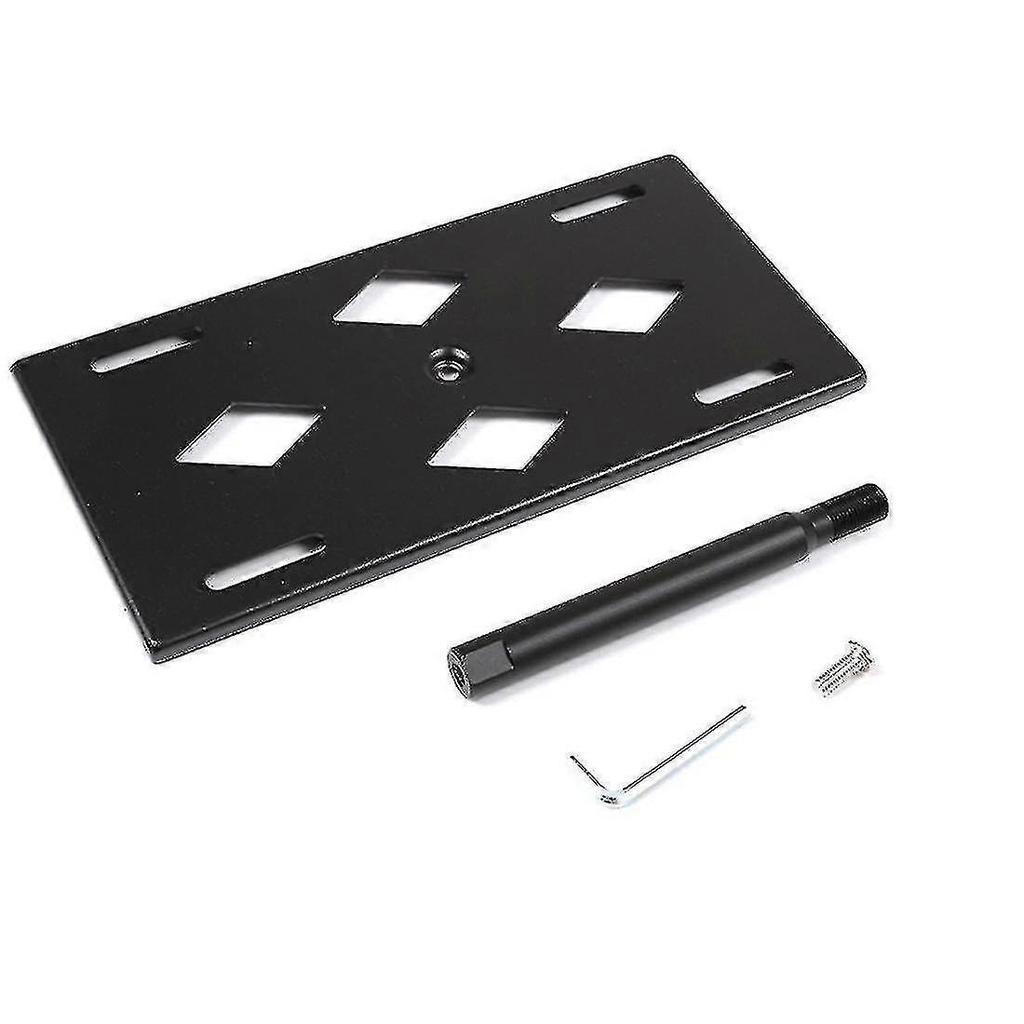 Front Bumper Towing Hook License Plate Mounting Bracket Holder, Black
