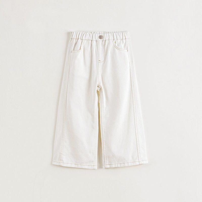 [Same Style As In Shopping Malls] Mark Jenny Girls' Fashionable Flared Jeans Children's Wide-Leg Pants Spring and Autumn Trousers 241173