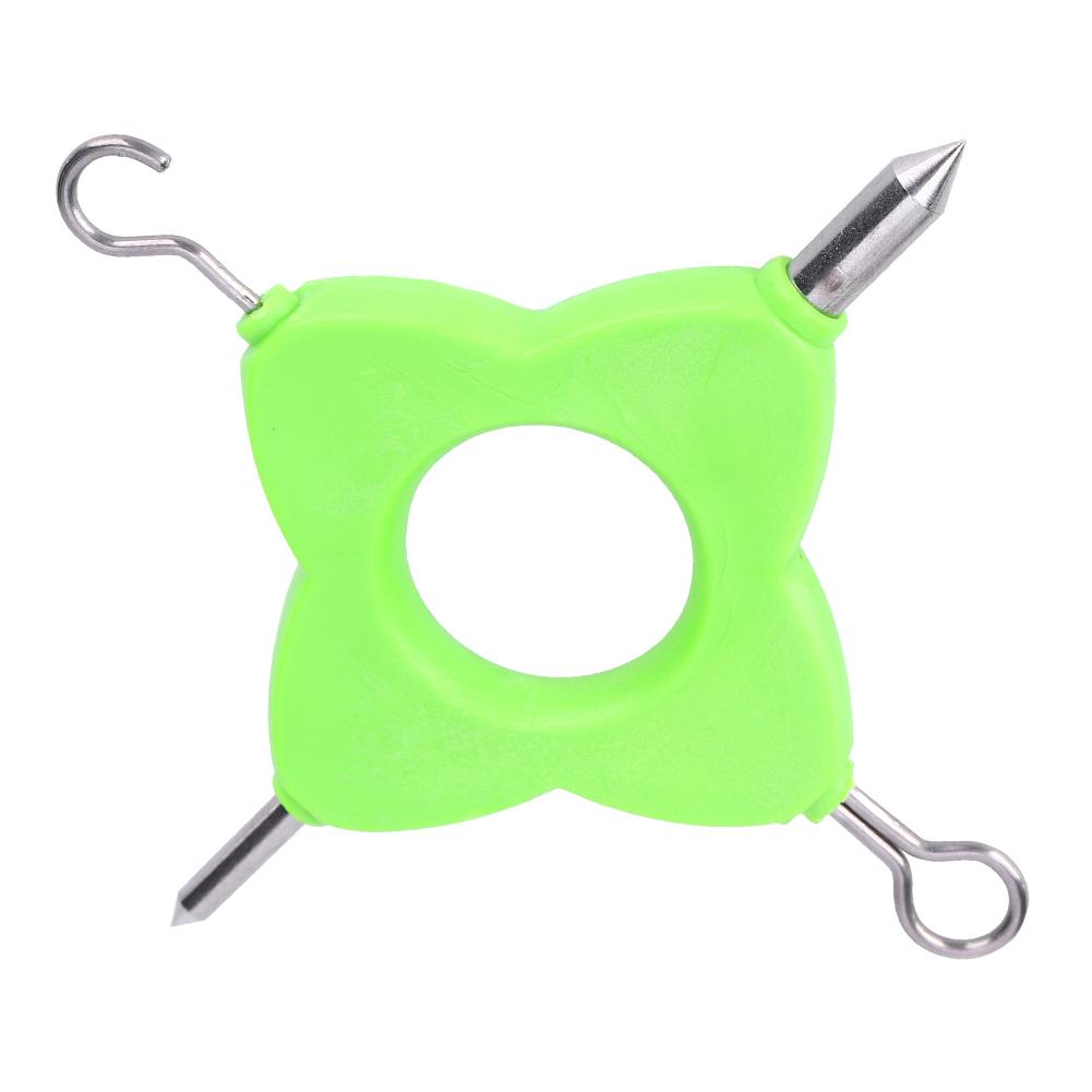 2PCS Green 4 in 1 Multifunction Outdoor Fishing Puller Knot Tool Fish Device Tackle Accessory