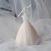 Handgefertigte Formen Einfache Silikonform Hochzeitskleidform Kerze Kuchen Dekoration DIY Aromatherapie Zubehör Kreative Geschenke