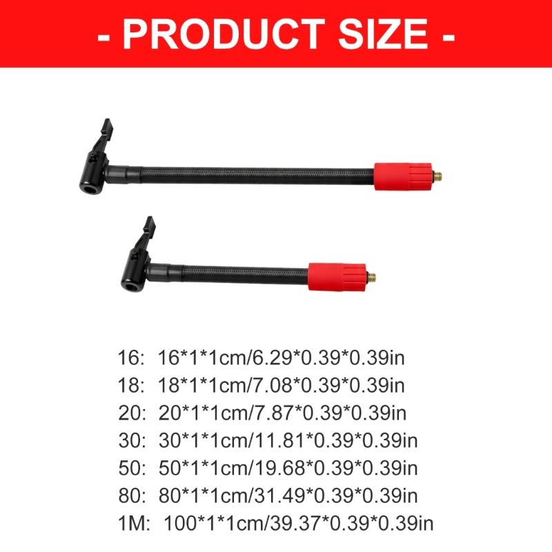 Strong 6mm Threaded Tire Inflation Hose Rapid Air Charging Leak Proof Tire Air Chuck Suitable for Auto Bike Wheels