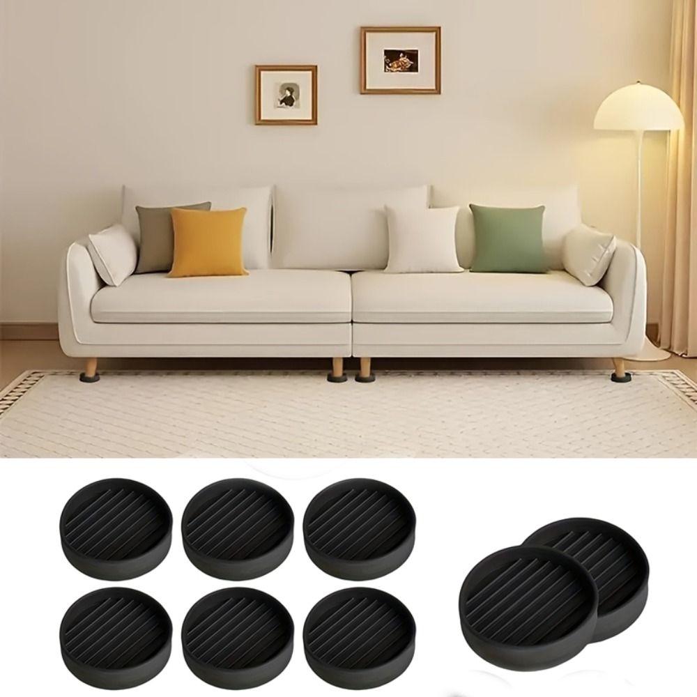 Rubber Material Furniture Coasters Anti-Slip Design Wear-Resistant Non Slip Caster Cups Protective Round Shape