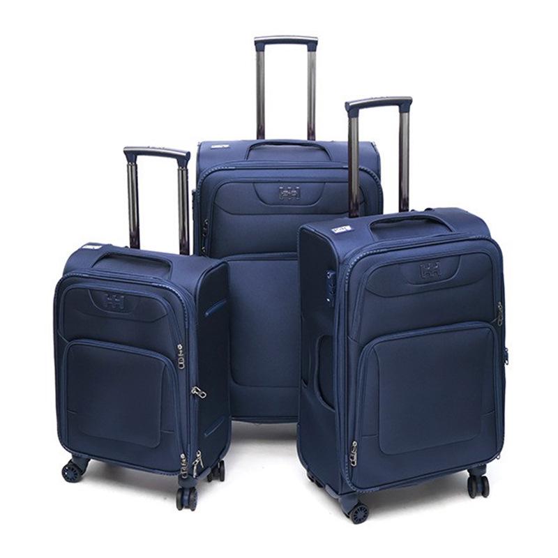 Large-Capacity Oxford Cloth Luggage Set with Shock-Absorbing Lock, 3-Piece Trolley Case for Men & Women