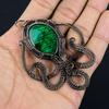 Green Flash Labradorite Pendant, Handmade Gemstone Pendant, 999 Copper Wire Wrapped Pendant Antique Jewelry, For Engagement Gift