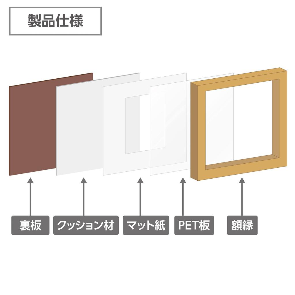 HAKUBA Wooden Photo L 2 Brown Features shatterproof PET Suitable for both portrait and landscape Frame, Square, Carre, Size, Panels, FSQCR-BRL2.
