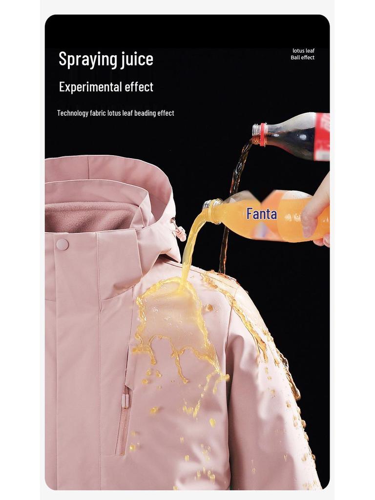 Camel Women's 3-in-1 Windproof Waterproof Mountaineering Jacket for Early Spring