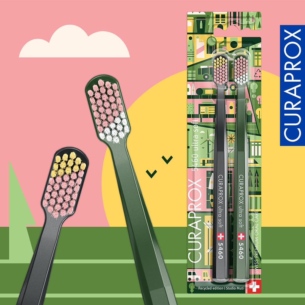 Curaprox CS5460 Toothbrush, Recycled v2, Set of 2