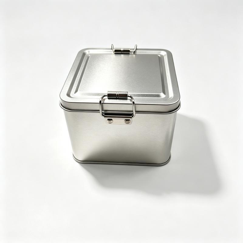 Rectangular Metal Iron Storage Box Durable Stackable Design with Lid for Cake Packaging Kitchen Organizer