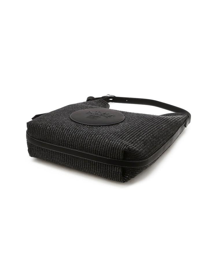 Athe Vanessabruno [Ecole] Black Ecole Raffia Shoulder Bag Aaba6E822Bk