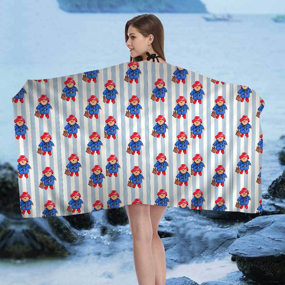 Movie Bear P-Paddington Microfiber Beach Towel Absorbent Quick Dry Soft Yoga Swimming Resort Mountain Climbing Towel