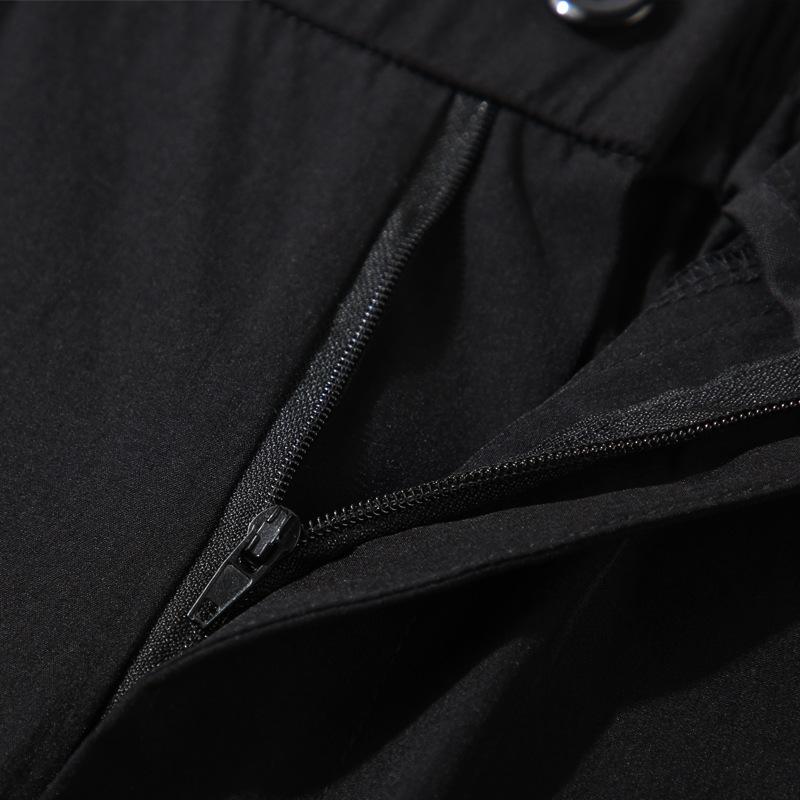 Leichte Sommer-Viertelhose für Herren, Shorts aus echter Eisseide, Freizeithose, schnelltrocknende, atmungsaktive Hose mittlerer Länge, lockere Laufhose in Übergröße