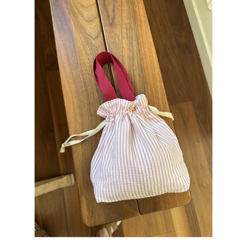 Cute Drawstring Cord Bag, Portable Zipper Pouch for Cup Cosmetics Travel Storage KTB