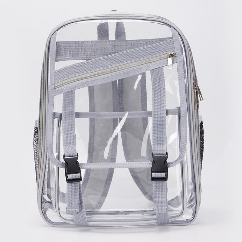 PVC Transparent Shoulder Bag Unisex Rucksack Simple Large Portable Backpacks Multifunctional Waterproof Male Female Knapsack Sac