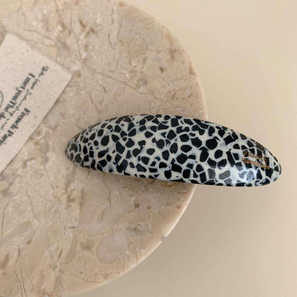 Retro Style 7.4CM Acetic Acid Oval Curved Hairpin Half Tied Ponytail Clip Spring Clip Hair Accessories