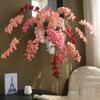 6pcs Wedding Pink Phalaenopsis 3D Printed Artificial Flowers Hall Decoration 103cm Butterfly Orchid Branch Simulation Flower