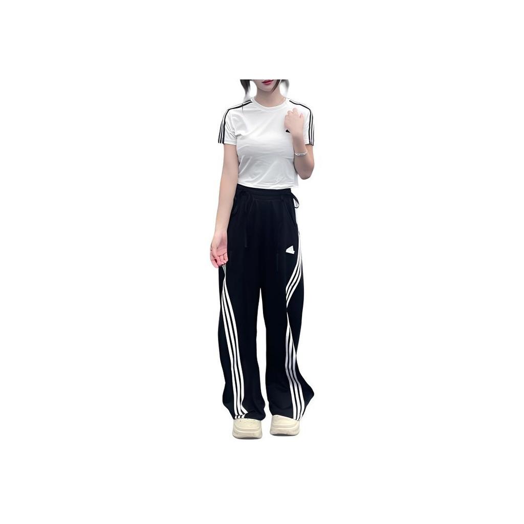 Adidas CF Baby T Loose Fashion Versatile Casual Pants Women Bottoms Black JV9943