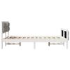 Bed Frame Light Grey 120 X 190 Cm Solid Pine Wood
