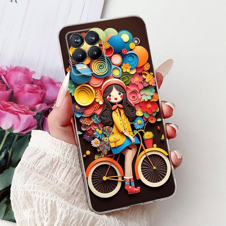 For Realme 8 4G Case Realme8 Pro RMX3081 Popular Fashion Painted Cover Soft Slim Phone Case For Realme 8 Pro Realme8 8i 4G Shell