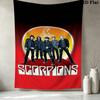 Scorpions Band Wall Tapestry Aesthetic Wall Hanging Printed Fabric Blanket Decorative Tapestries for Bedroom Living Room Home Decor