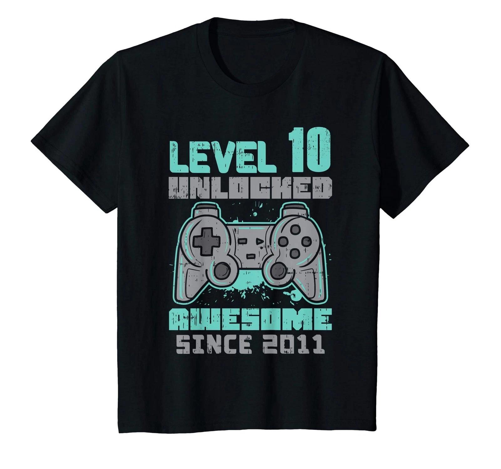 Kids Level 10 Is A Fantastic 2011 Gamer S 10Th Birthday Game Gift Unlocked With_ 4XL