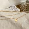 C101 New Alloy Chain Clavicle Chain Creative Retro Simple Gold Multi-layer Necklace Choker
