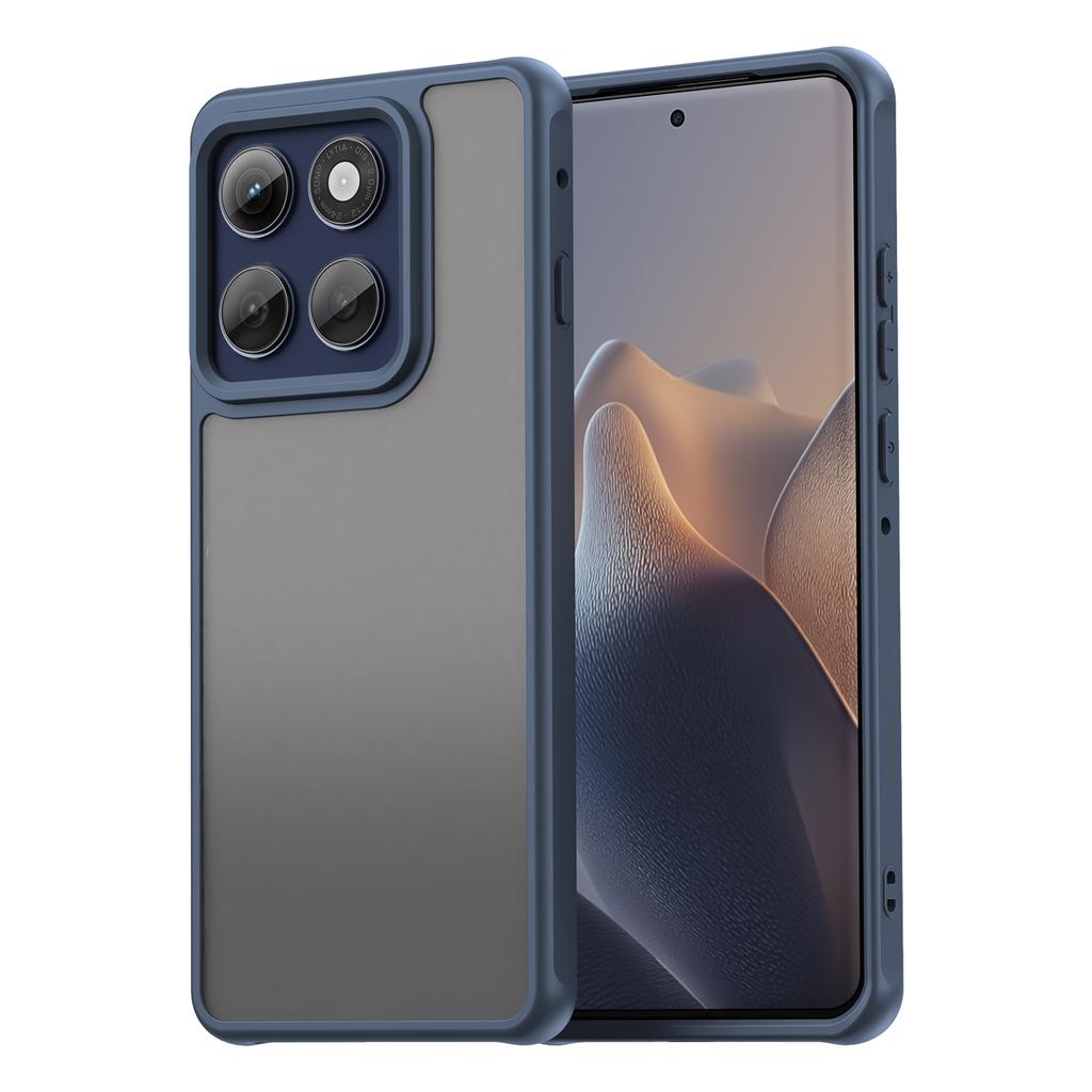 For Motorola Edge 60 Pro 5G Case Drop Proof Airbags Frosted Translucent PC+TPU Phone Back Cover