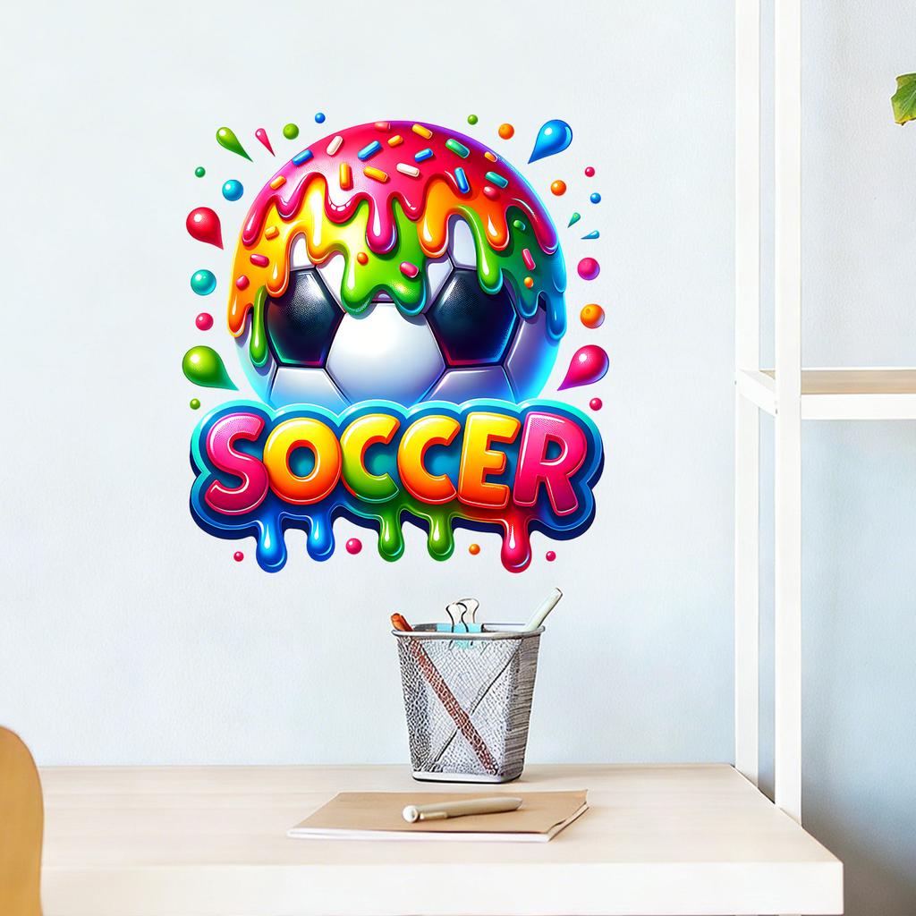 Creative Candy Football Living Room Bedroom Study Wall Decoration Stickers