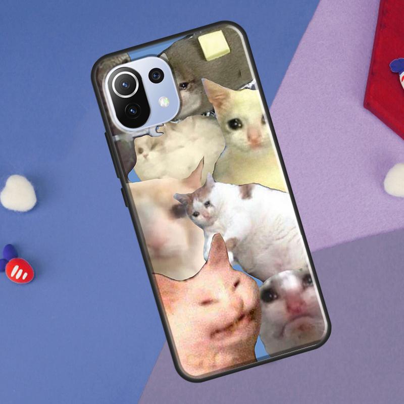 Crying Cat Memes And Dog Cover For Xiaomi 14 13 Ultra 11T 12T 13T 14T Pro POCO X7 Pro X3 X5 F3 F5 F6 M6 X6 Pro Case
