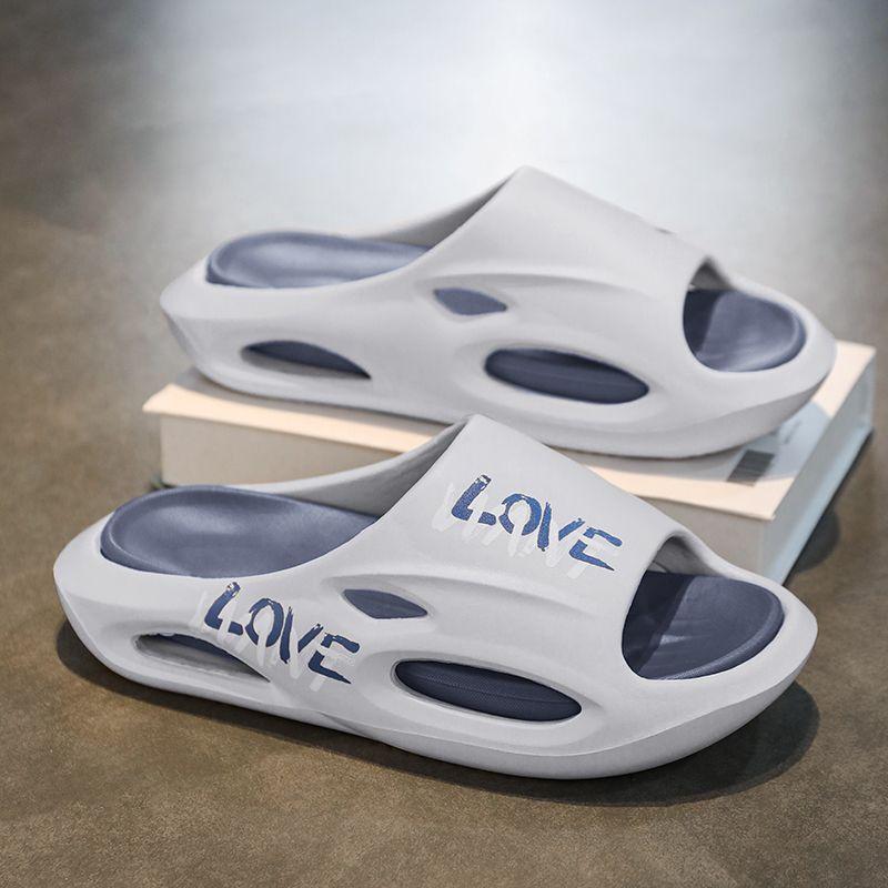 Summer Fashion Removable Simple Lightweight Anti-Slip Home EVA Trendy Slides Slippers for Men's Beach Sandals