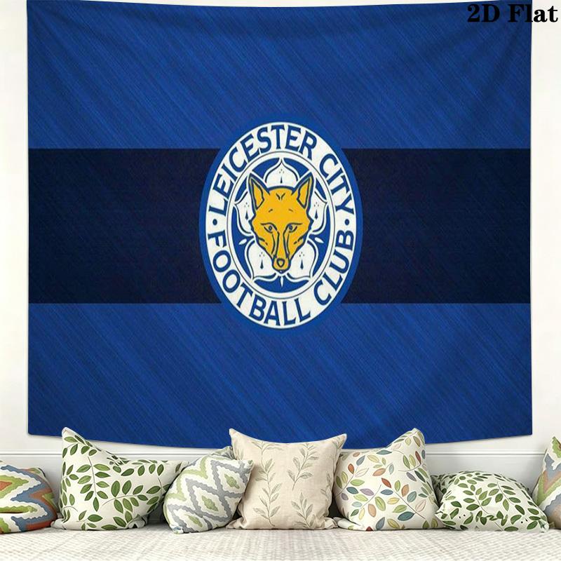 Leicester City FC Wall Tapestry Aesthetic Wall Hanging Printed Fabric Blanket Decorative Tapestries for Bedroom Living Room Home Decor