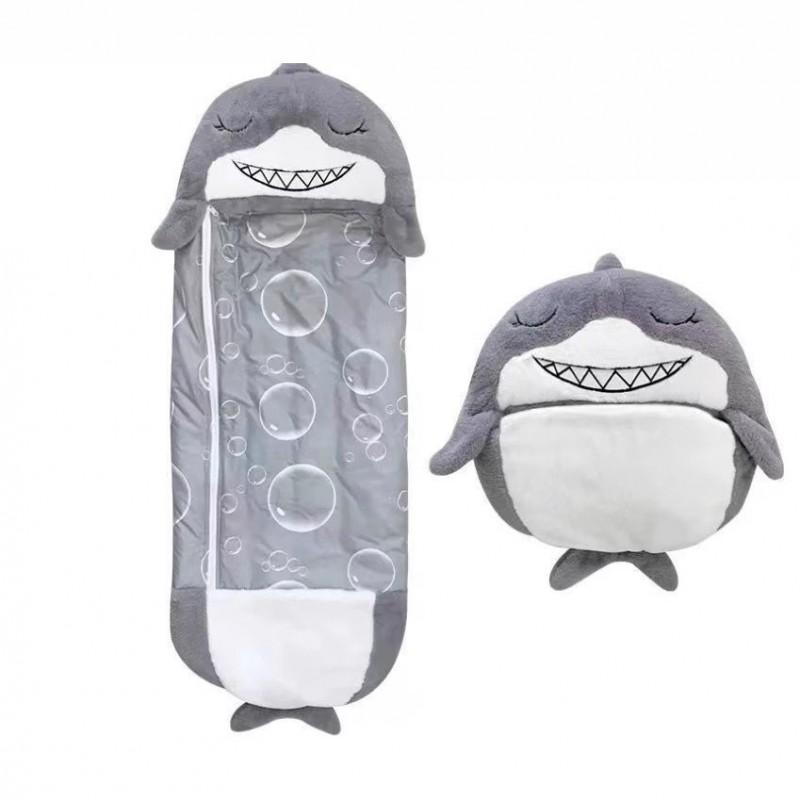 Kids Foldable Anti-Kick Sleep Bag Cartoon Animal Nap Blanket Pillow