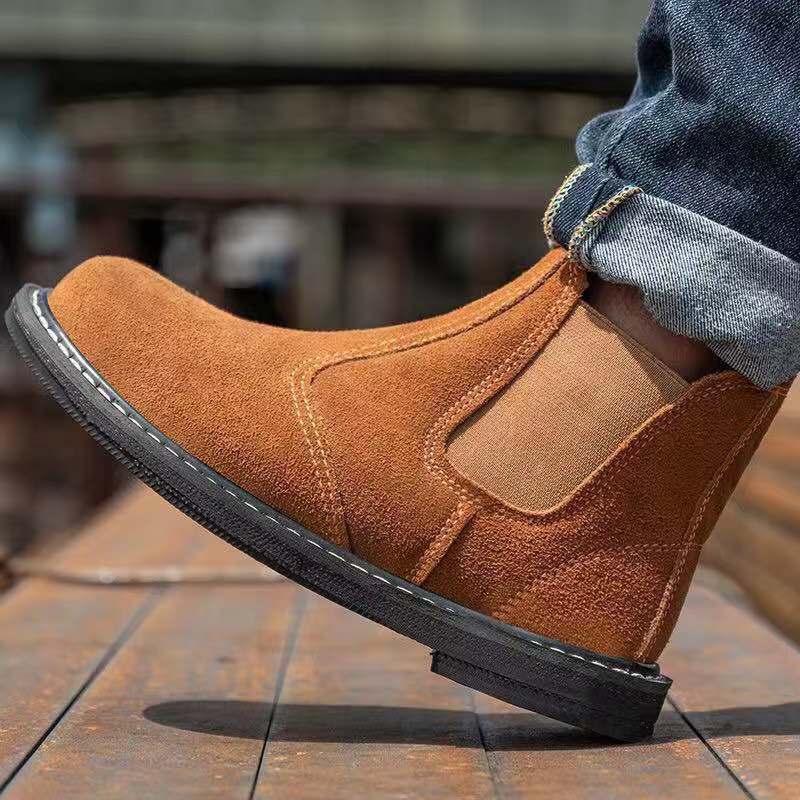 Labor Insurance Shoes Are Resistant To High Temperature, Smash-proof and Puncture-proof, Lathe Worker, High-top Men's Old Insurance Shoes