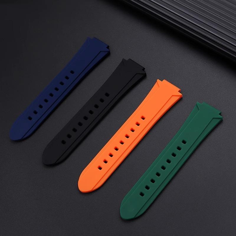 Vysoce kvalitní gumový řemínek pro Oris Aquis 7730 7740 Potápěcí řada Sport Vodotěsný Silikonový Konvexní 24x11mm 24x12mm Pánský řemínek na hodinky
