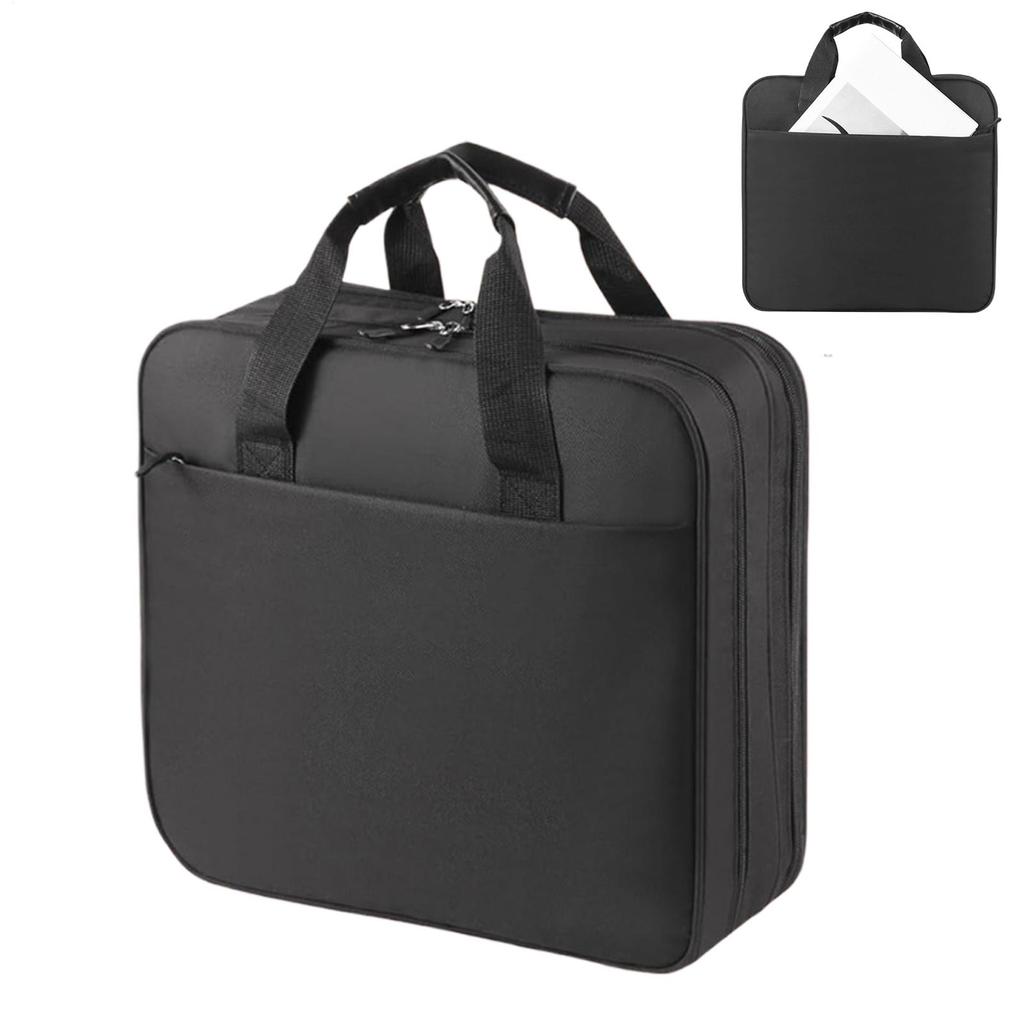 3-Ring Binder With Zipper Waterproof Oxford Binder Heavy Duty 500-Sheet Capacity Binder Bag With Multi-pockets For 13Inch laptop