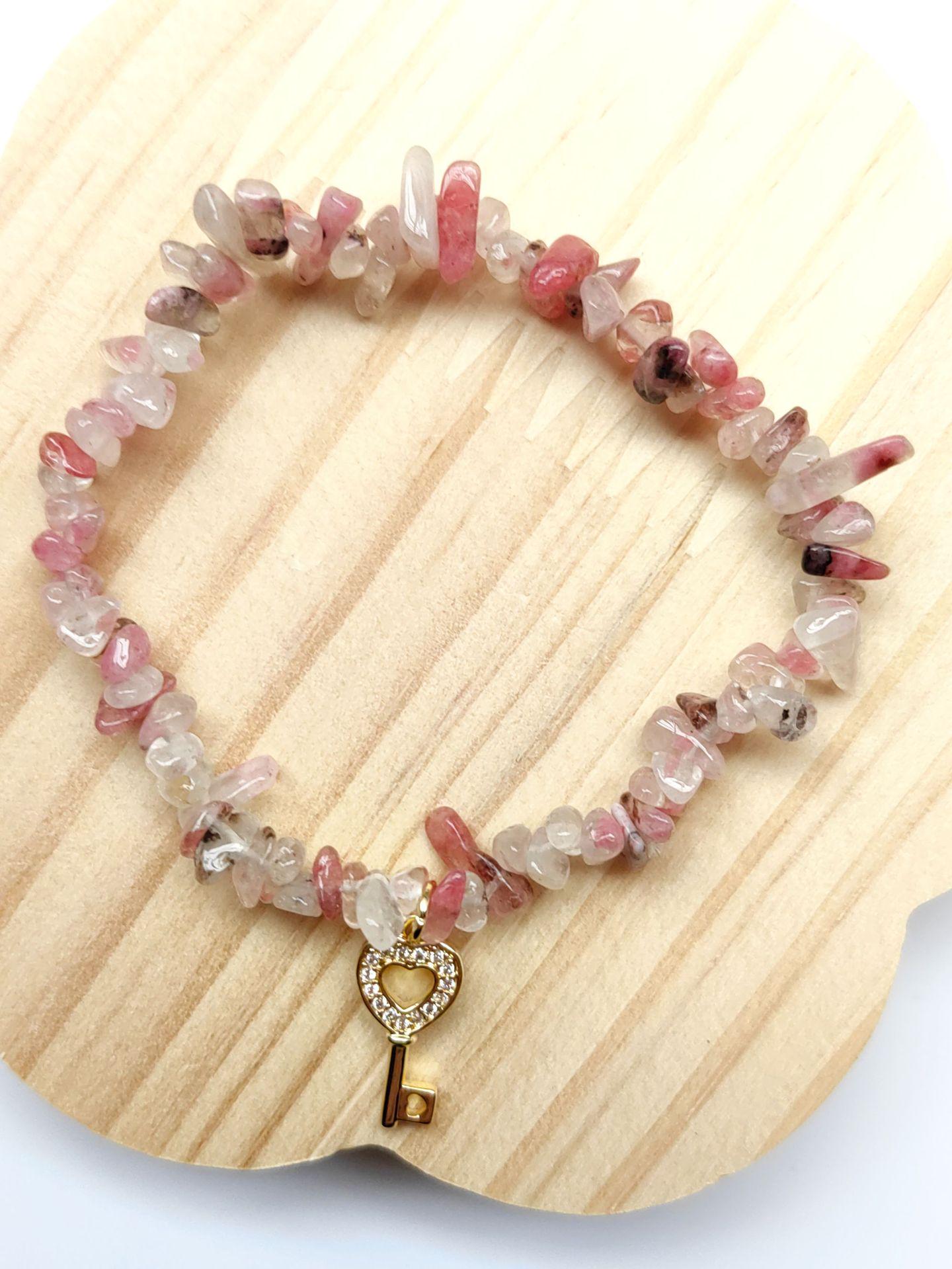 Elegant Handmade Green Jade  Agate Pumpkin Crystal Pearl Bracelet for Women