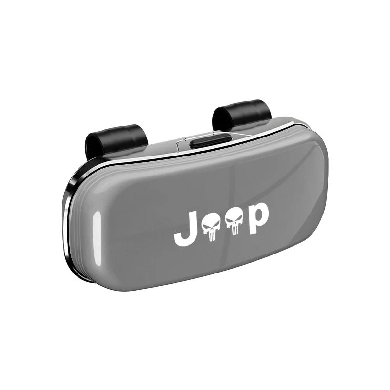 Dla samochodu Jeep Osłona przeciwsłoneczna Etui na okulary Uchwyt Organizer ochronny Dla Jeep Grand Cherokee Wrangler JK Gladiator Compass Renegad
