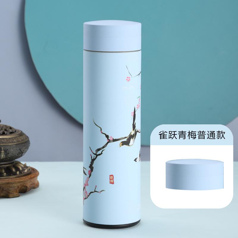 500ML Nerezová termoska Hrnek na kávu Čajový hrnek Čínský klasický styl Láhev na vodu s filtrem Termohrnek