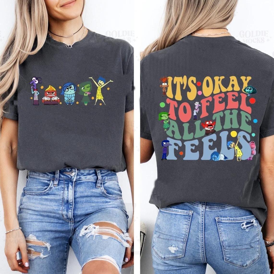 Every Day Is Full Of Emotions Tee, Inside Out Its Okay To Feel All The Feels Tee XL