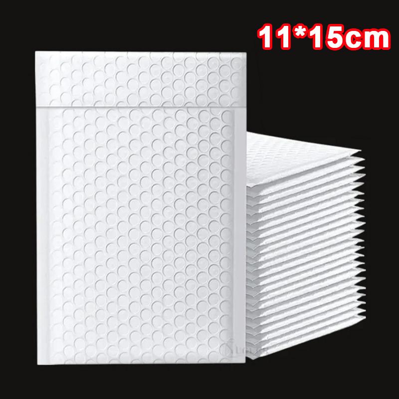 60/10Pcs White Bubble Envelopes Bag Adhesive Waterproof Foam Self Seal Packaging Bags With Bubble Mailing Bag Organizer Supplies