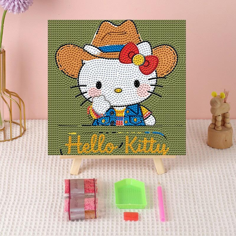Sanrio Hello Kitty Crystal Diamond Decorative Painting 5D DIY Cross Embroidery Kit Art Painting Frame Hanging Painting Gift
