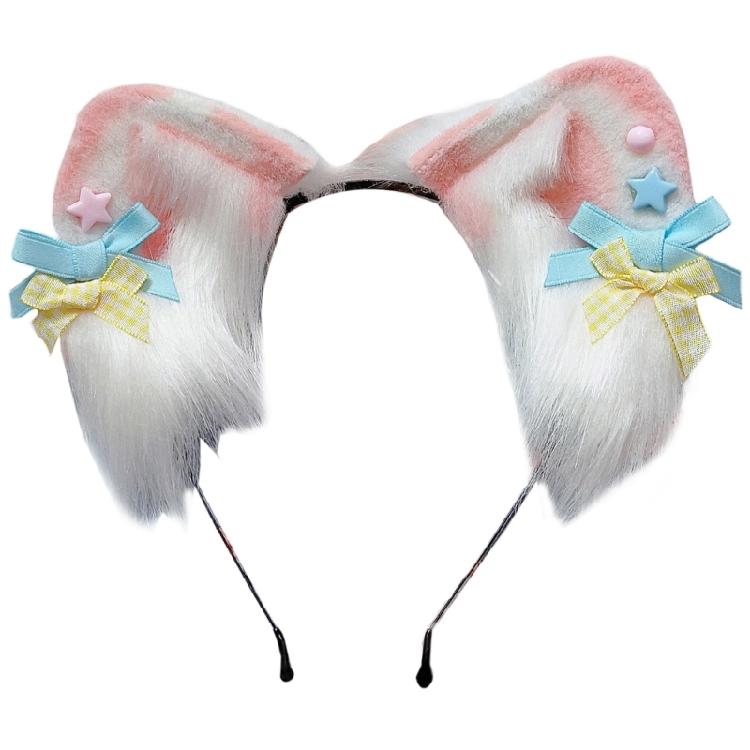 Handmade Fun Cosplay Headpiece Wolf-Ears Halloween Party Role Play Headband