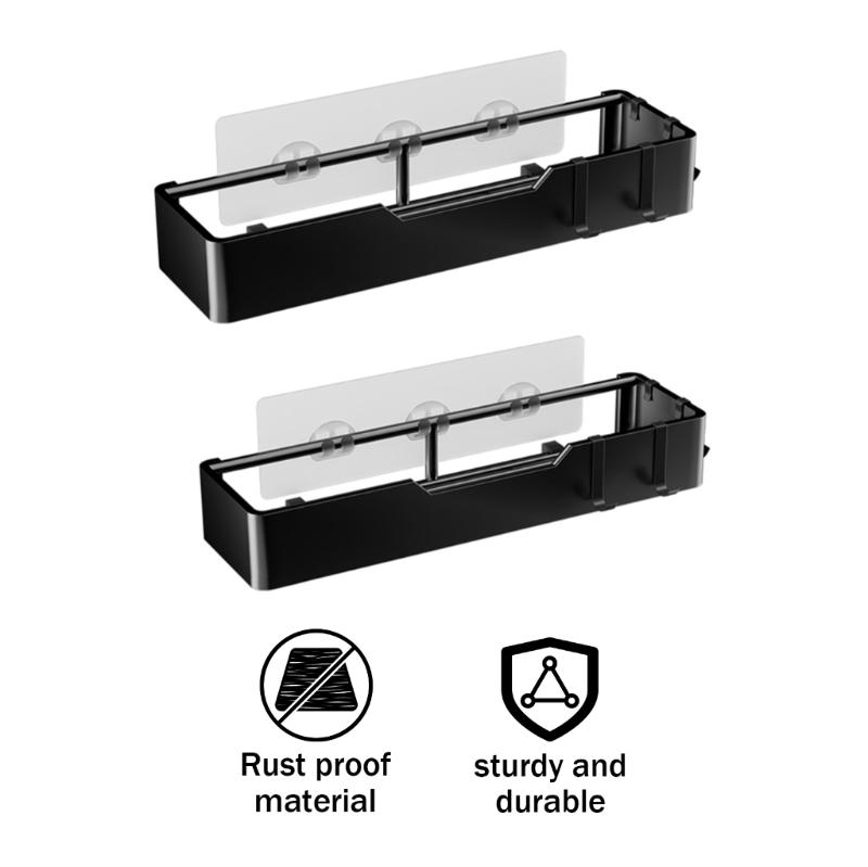 Shower Shelf Not Drilling Shower Shelf Shampoo Holder for Shower Bathroom Organisers with Soap Dish Adhesive Stand 2pcs
