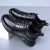 Fashion Retro Cow Leather Casual Sneakers for Men New Designer Velvet Man Platform Shoes Fashion Autumn Winter Sports Male Running Shoes
