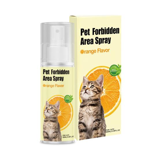 Cat Deterrent Spray for Furniture, 100ml Natural Orange Scented Training Spray, Keep Cats Off Couch Bed Plants, Indoor Pet Repellent 100ML