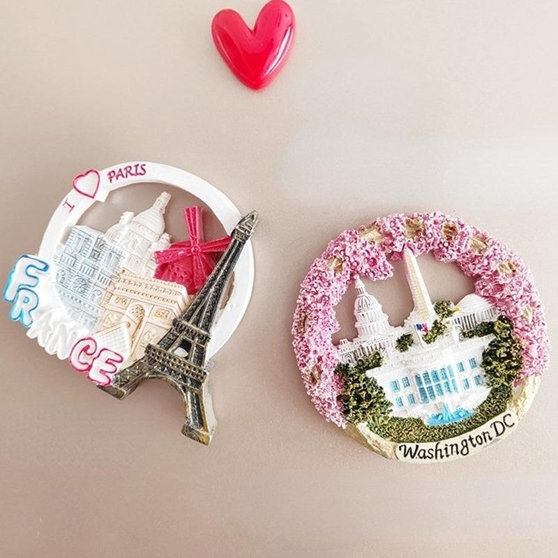 Washington Paris Reisesouvenirs Kühlschrankmagnete Niedliche Wohndeko Kreative Magnetische Sticker für den Kühlschrank Schöne Geschenke