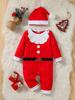 2025 Herbst/Winter Langarm Weihnachts Baby Strampler Outfit